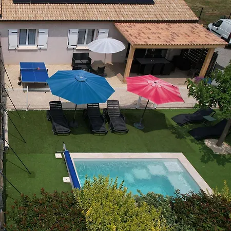 度假居 En Ardeche, L'odyssee Climatise Avec Sa Piscine Privee Et Chauffee 茹瓦厄斯